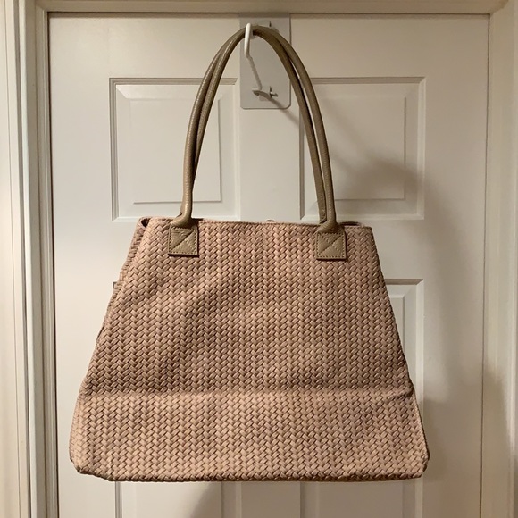 Roberta M. Sueded Leather Taupe Shoulder Bag - Picture 2 of 4